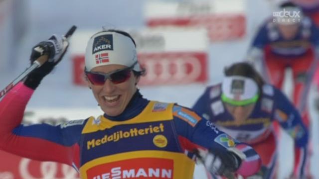 Finale, sprint dames: victoire de Marie Bjoergen (NOR) devant Maiken Caspersen Falla (NOR) et Stina Nilsson (SWE)