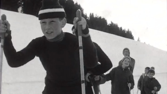 La capitale du ski de fond, la Brévine en 1965. [RTS]