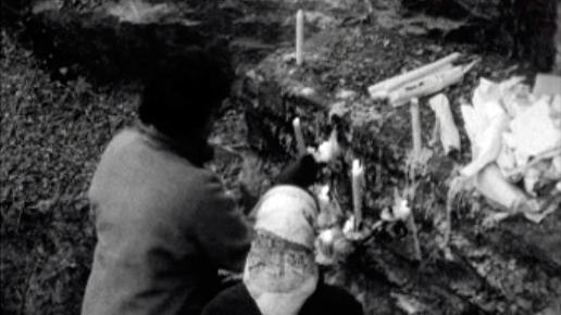 Saint Antoine à l'ermitage de Longeborgne en Valais en 1964. [RTS]
