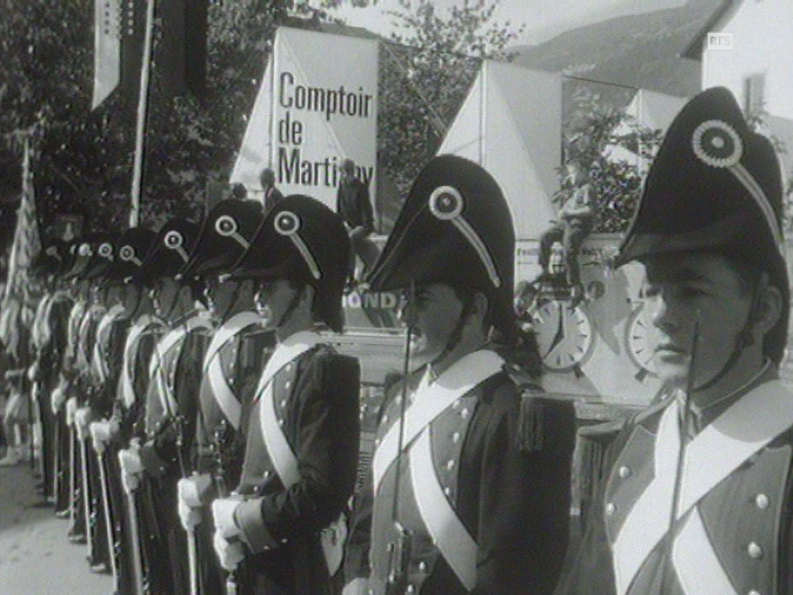 Martigny en fête lors du Comptoir en 1964. [RTS]