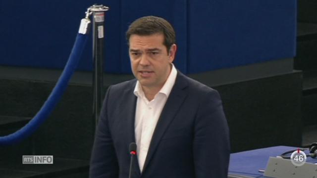 Grèce - Référendum: Alexis Tsipras présente son projet au Parlement européen à Strasbourg