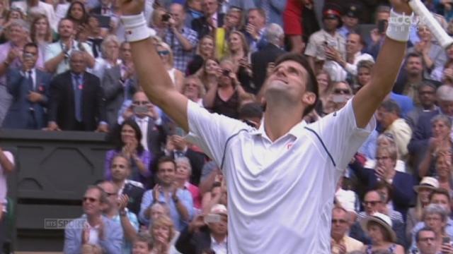 Finale messieurs. Novak Djokovic (SRB-1) - Roger Federer (SUI-2) (7-6 6-7 6-4 6-3). C’est fait! Djokovic l’emporte en 4 manches