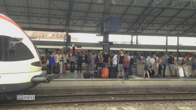 Trains bloques en gare de Lausanne