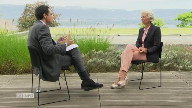 Chrisstine Lagarde parle de la Suisse