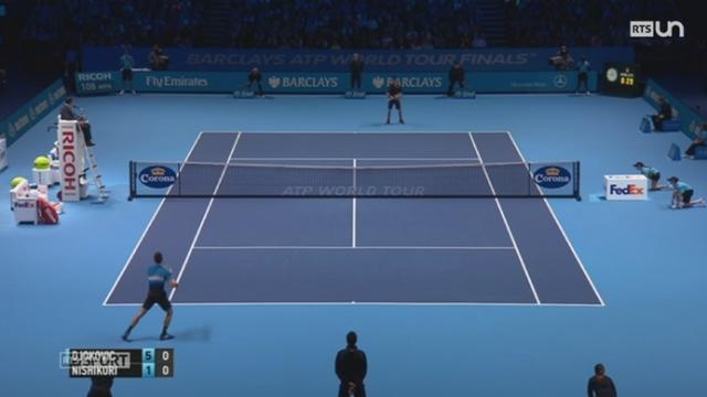 Tennis - Masters de Londres: Djokovic effectue une victoire écrasante face à Nishikori