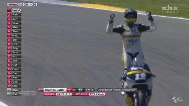 Moto 2: Thomas Luthi remporte la première victoire suisse de la saison