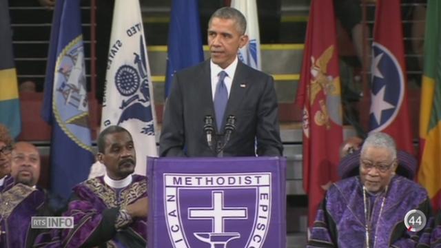 États-Unis: Barack Obama a rendu hommage au pasteur abattu lors de la tuerie de Charleston
