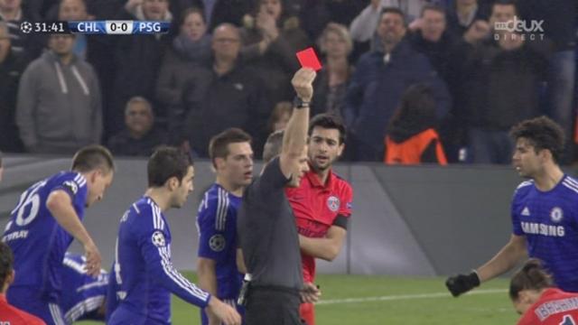 Chelsea - Paris SG (0-0): expulsion de Zlatan Ibrahimovic qui réduit à 10 les Parisiens