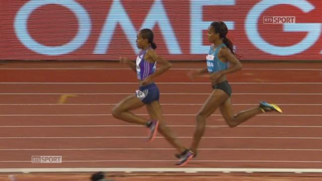 3000 m dames. Le duel éthiopien Almaz Ayana - Genzebe Dibaba finit par tourner nettement en faveur d’Ayana (8’22’’36-record du meeting)