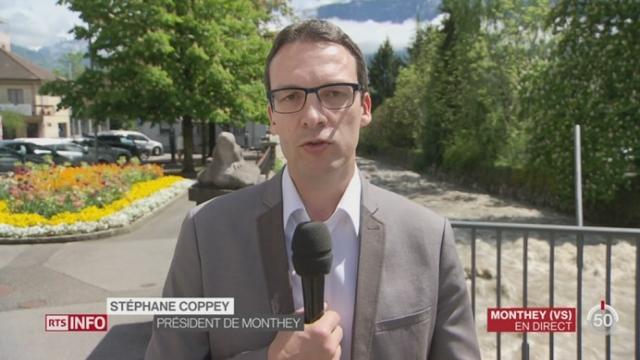 Fortes crues: entretien avec Stéphane Coppey, président de Monthey (VS)