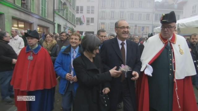 Guy Parmelin s'est arreté à la gare de Lausanne puis à Nyon