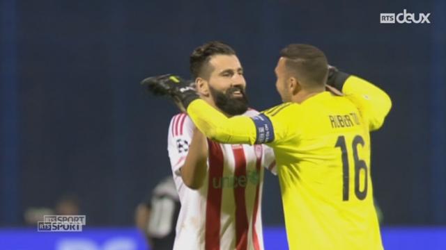 3) F Zagreb - Olympiacos (0-1): cette victoire grecque leur permet de conserver la 2e place du groupe