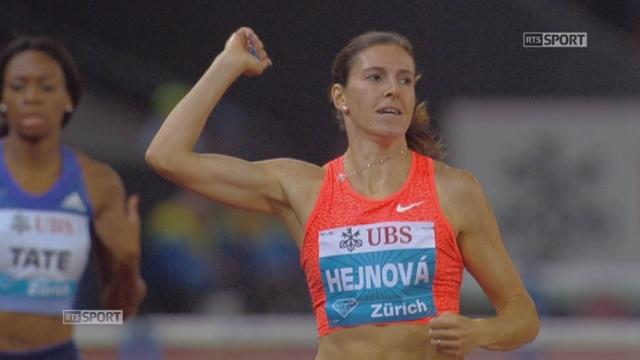 400 m haies dames. Zuzana Hejnova (TCH) remporte l’épreuve et le jackpot de la Ligue deDiamant
