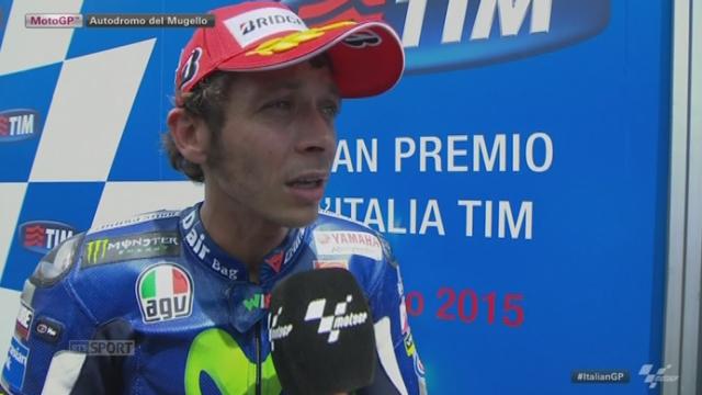 MotoGP. Interviews de Valentino Rossi (ITA), 3e, Andrea Iannone (ITA), et de Jorge Lorenzo (ESP), le vainqueur  du GP d’Italie