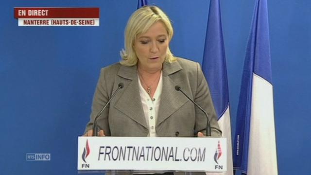 Marine Le Pen satisfaite de l'augmentation des scores du FN