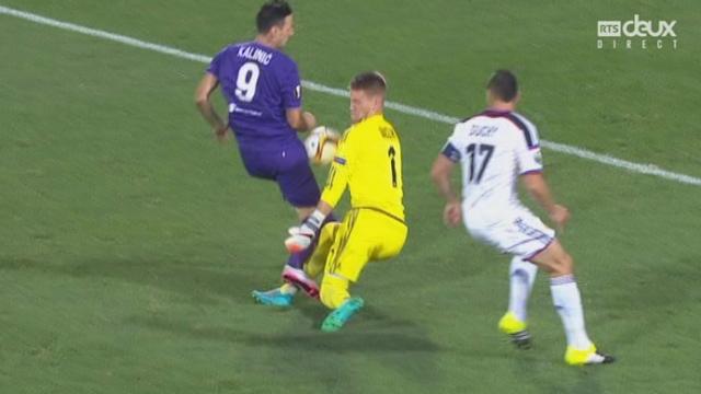 Fiorentina - FC Bâle (1-0). 3e minute: la défense bâloise cafouille et c’est 1-0 pour la Fiorentina