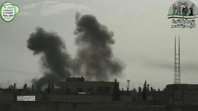 La ville syrienne de Palmyre bombardée