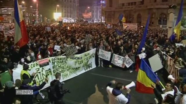 Troisième soir de manifestation à Bucarest