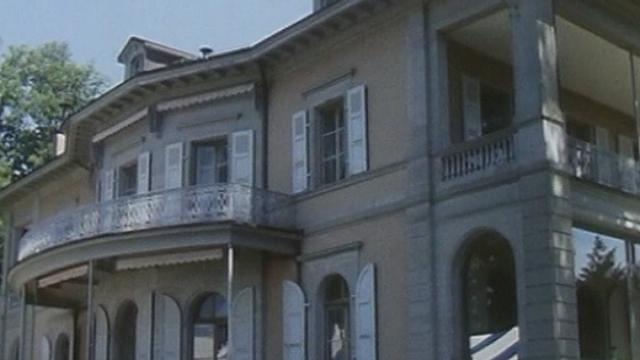 Villa de la Fondation de l'Hermitage à Lausanne en 1989. [RTS]
