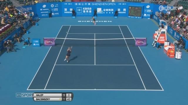 Tennis: Timea Bacsinszky a perdu en finale du tournoi de Shenzhen (Chine) contre la Roumaine Simona Halep (2-6, 2-6)