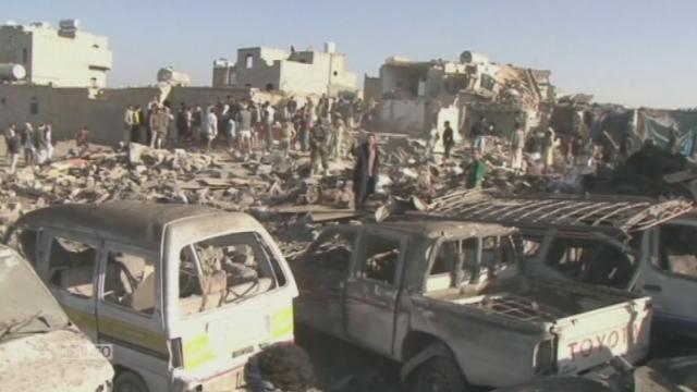 Les dégâts des frappes aériennes à Sanaa