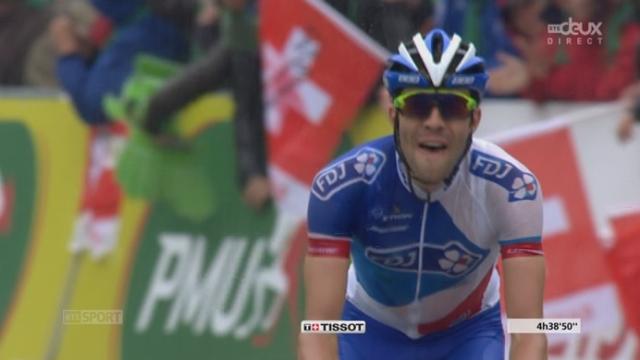 5e étape: le Français Thibaut Pinot remporte l’épreuve de montagne devant Zakarin, qui lui s’empare du maillot jaune