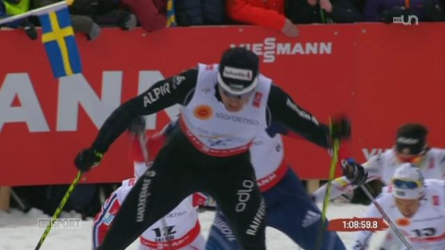Ski nordique: Dario Cologna a pris la médaille d'argent du skiathlon aux Mondiaux de Falun (Suède)