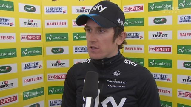 1re étape (clm par équipe, Le Sentier – Juraparc, 19,2 km): le maillot jaune va au champion de Grande-Bretagne, Geraint Thomas. Son interview
