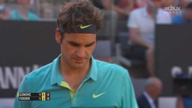 Finale, Novak Djokovic - Roger Federer (6-4, 5-3): Federer profite d’une erreur de Djokovic pour marquer un 3e jeu