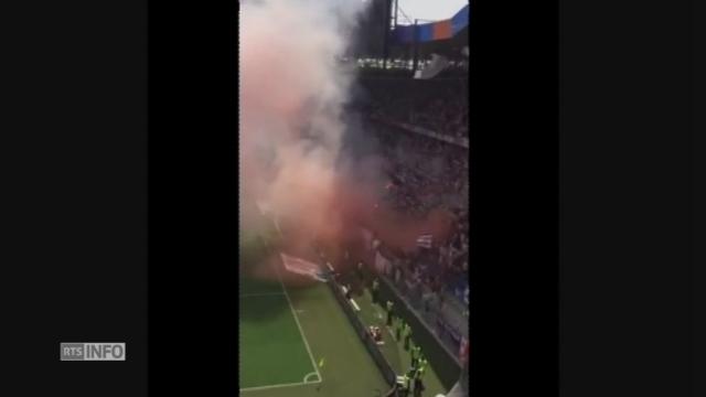 La finale de la Coupe de Suisse de football interrompue par des fumigènes