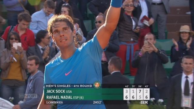 1-8 messieurs, Jack Sock (USA) - Rafael Nadal (ESP-6) (3-6, 1-6,7-5, 2-6): Rafael Nadal s’impose en quatre set pour les quarts
