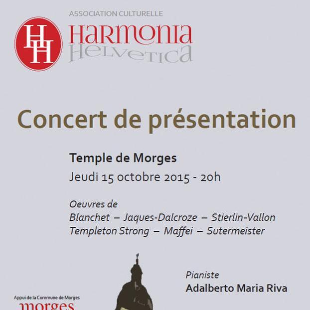 Affiche du concert de présentation d'Adalberto Riva [Harmonia Helvetica]