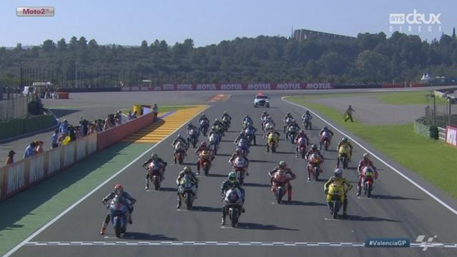 Moto2: incroyable second départ pour le Suisse qui se place 2e!