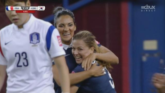 1-8, France - République de Corée (1-0): ouverture du score par Marie Laure Delie sur une magnifique action collective des Françaises