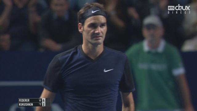 1er tour, Federer–Kukushkin (6-1, 6-2): match à sens unique remporté en 54 minutes par Federer