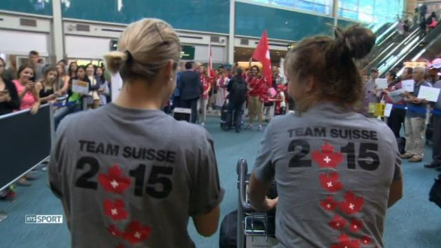 Equipe Suisse de football féminine - Arrivée à Vancouver