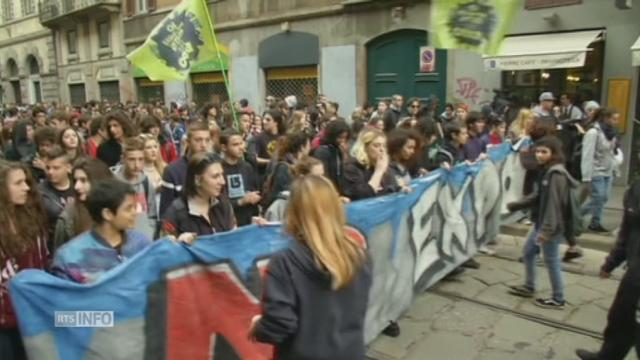 Manifestation contre l'exposition universelle a Milan