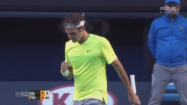 1er tour, Federer-Lu (6-4): premier set convaicant du Balois