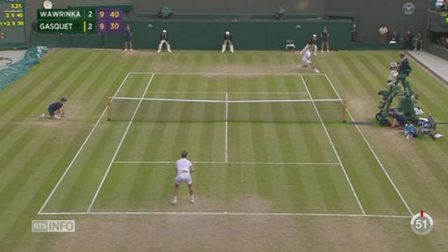Tennis- Wimbledon: Stan Wawrinka perd en 5 sets face au Français Richard Gasquet