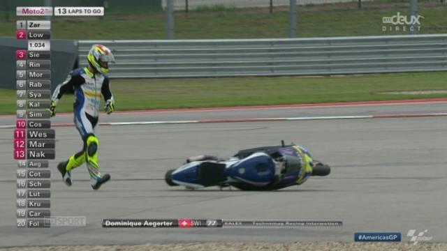 Moto 2: Dominique Aegerter part à la faute, mais a pu repartir