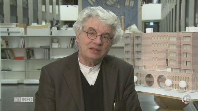 Nouvelle tour de Chavannes dévoilée: les précisions de Mario Botta, architecte, à Mendrisio (TI)