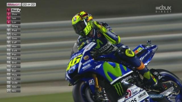 Moto GP: Valentino Rossi s’impose au Qatar devant ces compatriotes Andrea Dovizioso (ITA) 2e et Andrea Iannone (ITA) 3e