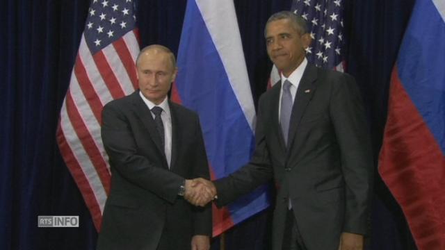 Poignée de main glaciale entre Barack Obama et Vladimir Poutine