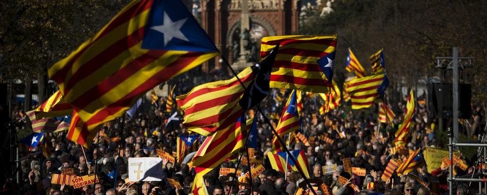 Manifestation en faveur de l'indépendance de la Catalogne [Keystone - Emilio Morenatti]