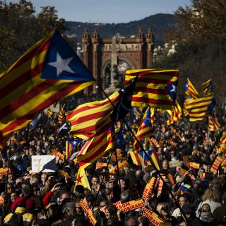 Manifestation en faveur de l'indépendance de la Catalogne [Keystone - Emilio Morenatti]