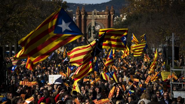 Manifestation en faveur de l'indépendance de la Catalogne [Keystone - Emilio Morenatti]