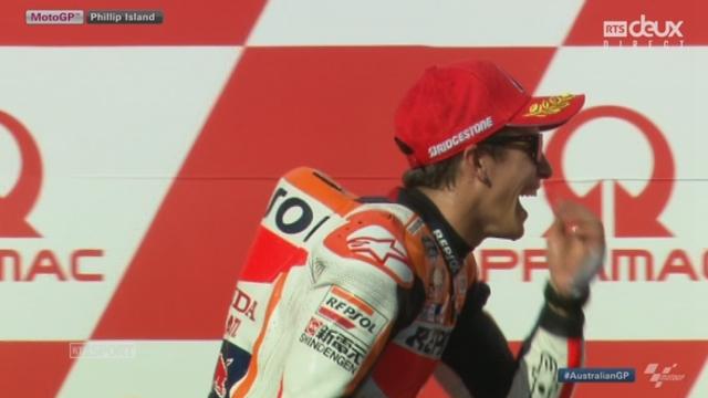 MotoGP: la joie de Marc Marquez (ESP) pour sa 24e victoire en motoGP