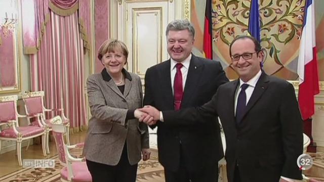 Crise en Ukraine: François Hollande et Angela Merkel comptent arracher un cessez-le-feu