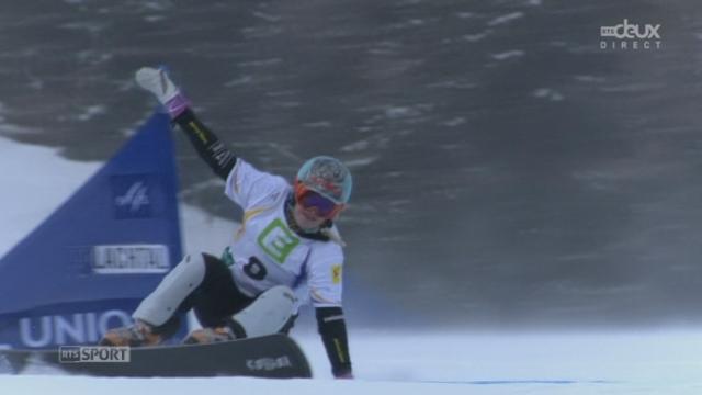Slalom géant dames, petite finale: Julie Zogg (SUI)-Tomoka Takeuchi (JPN)