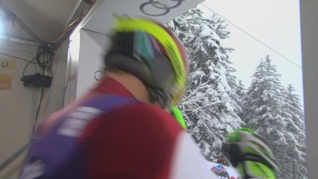 Slalom messieurs, 2e manche: Luca Aerni (SUI) gagne une place et termine 10e